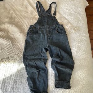 Vintage Navy Denim Overalls